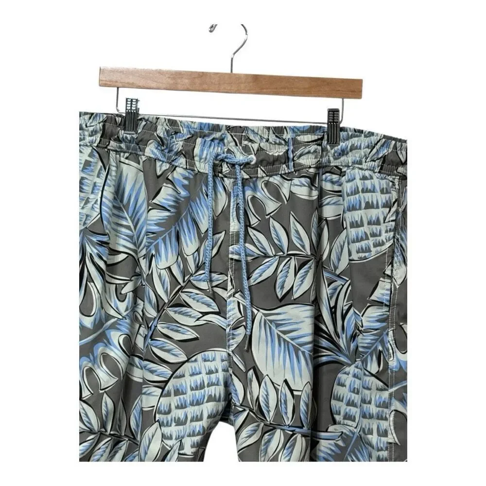 Tommy Bahama Swim Trunks  relax Mens Xtra Large Blue gray Lined Bathing Suit Sho